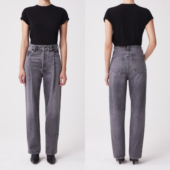 Agolde FOLD WAISTBAND HIGH RISE TAPERED JEAN 27 - Picture 1 of 12